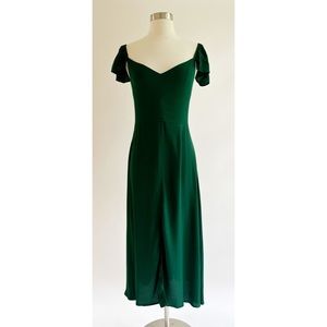 Reformation Green Baxley Dress Size 6